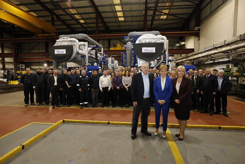 Nicola Sturgeon Meets the Team Behind Scotland's Largest Water Source Heat Pump